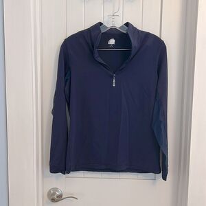 EIS Navy Half-Zip Cool Pullover Shirt Equestrian Outdoors Size Medium UPF